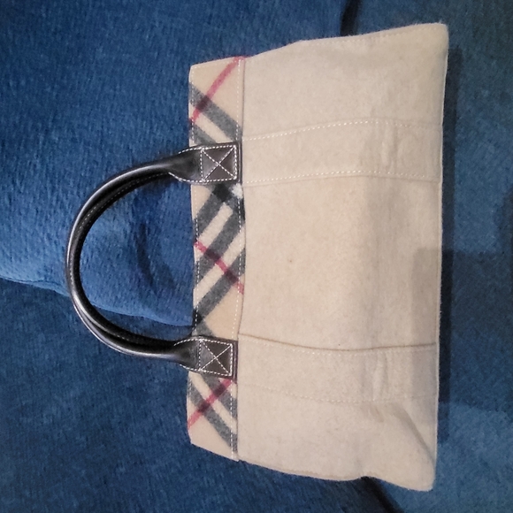 Burberry Blue Label Nova Check Wool Handbag - Picture 2 of 10